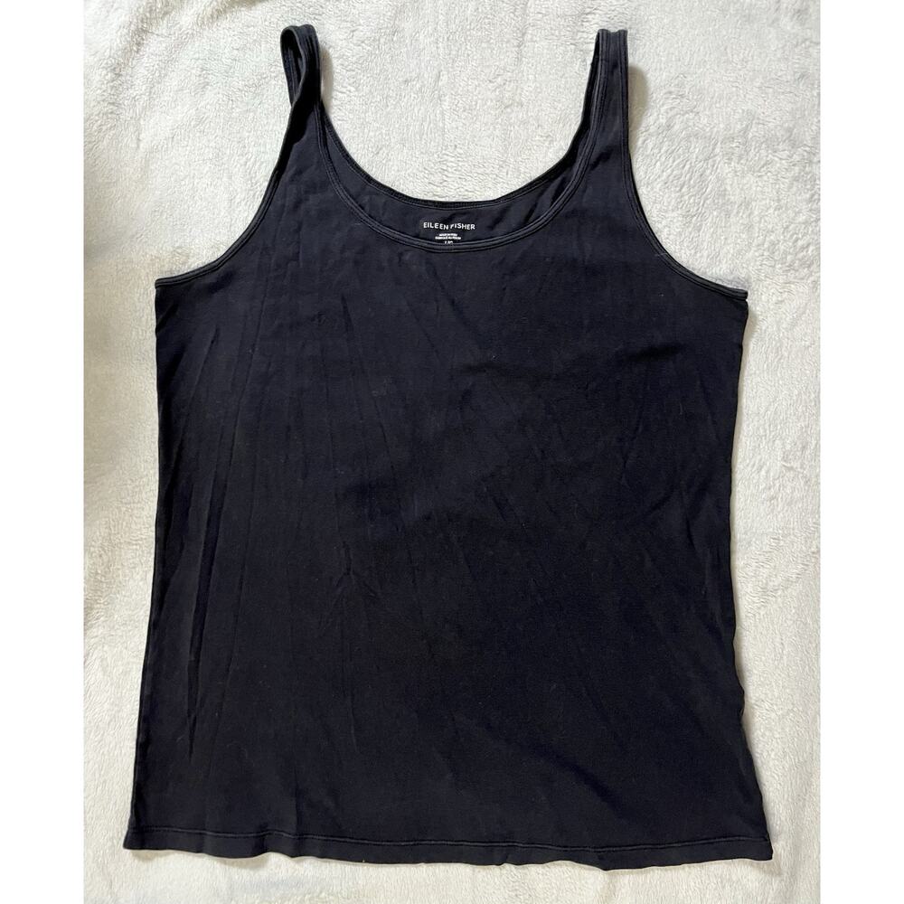 Eileen Fisher Large Cotton Stretch Jersey Tank Top Made In Peru Elevated Basic